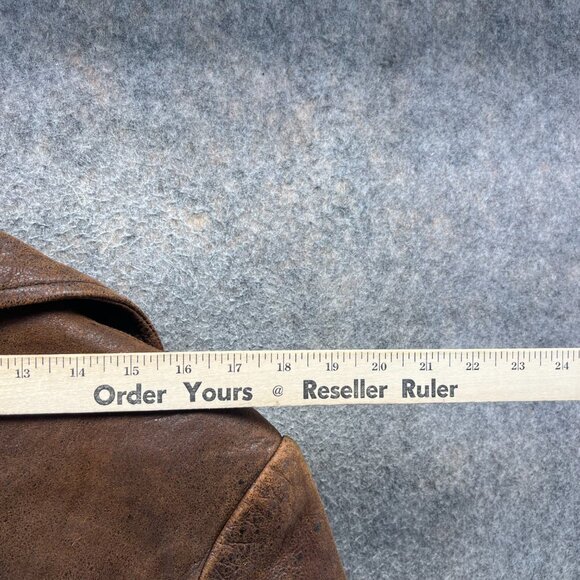 Vintage Bebe Leather Jacket Womens Medium Brown Blazer San Francisco 90s - Picture 3 of 11